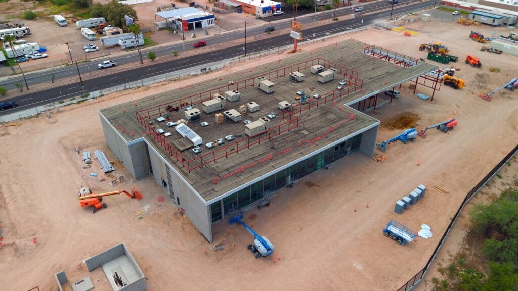 construction site drone photo