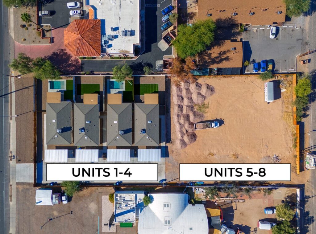 aerial view of housing development
