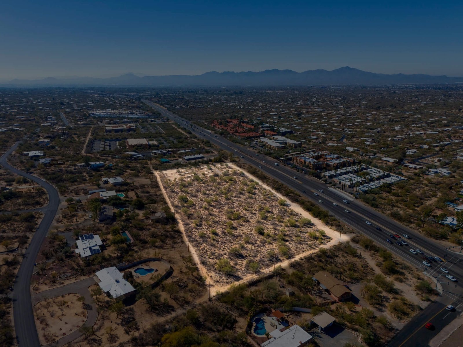 aerial photo of land in Tucson