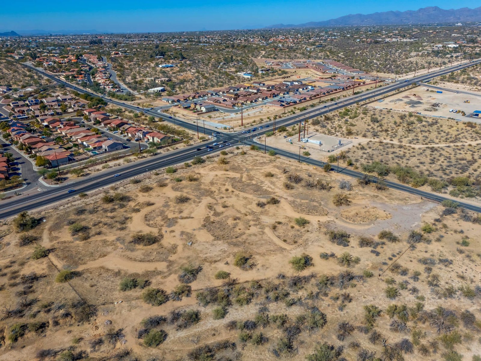 aerial photo of land for sale