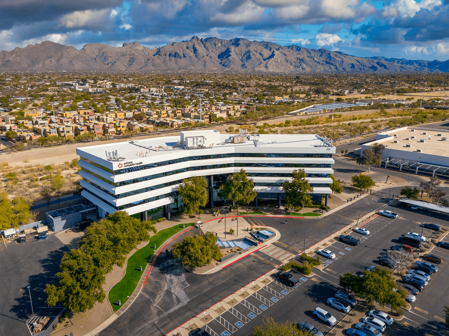 photo of a commercial office building for lease.
