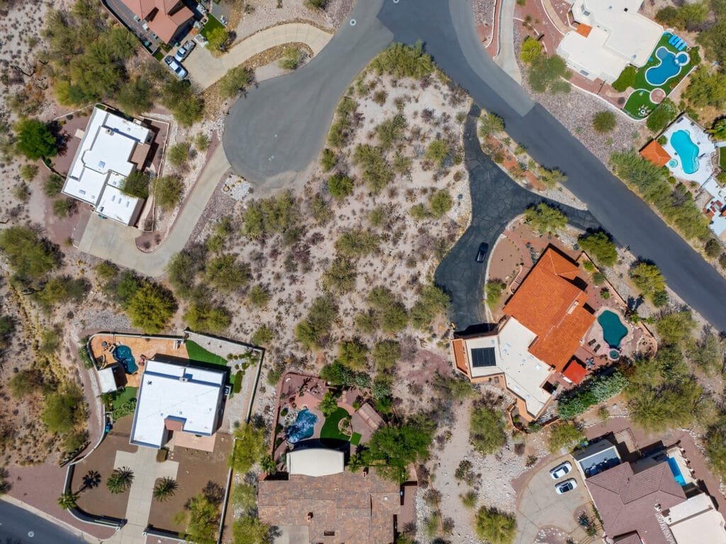 drone photo of Tucson land for sale