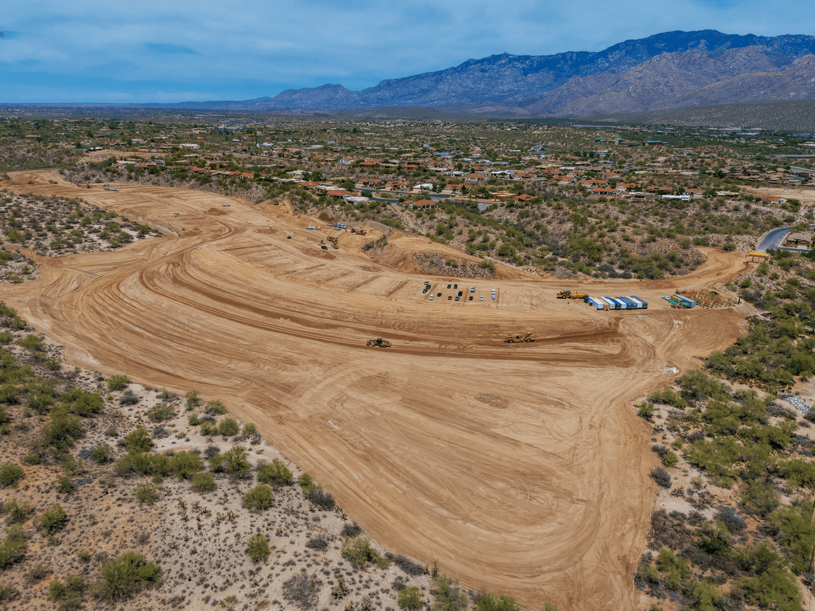 drone photograph of a land development parcel