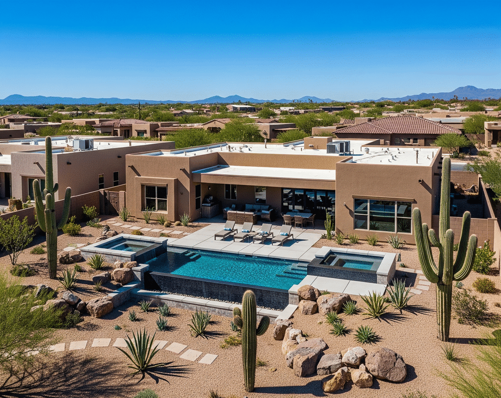 Arizona pool drone photograph