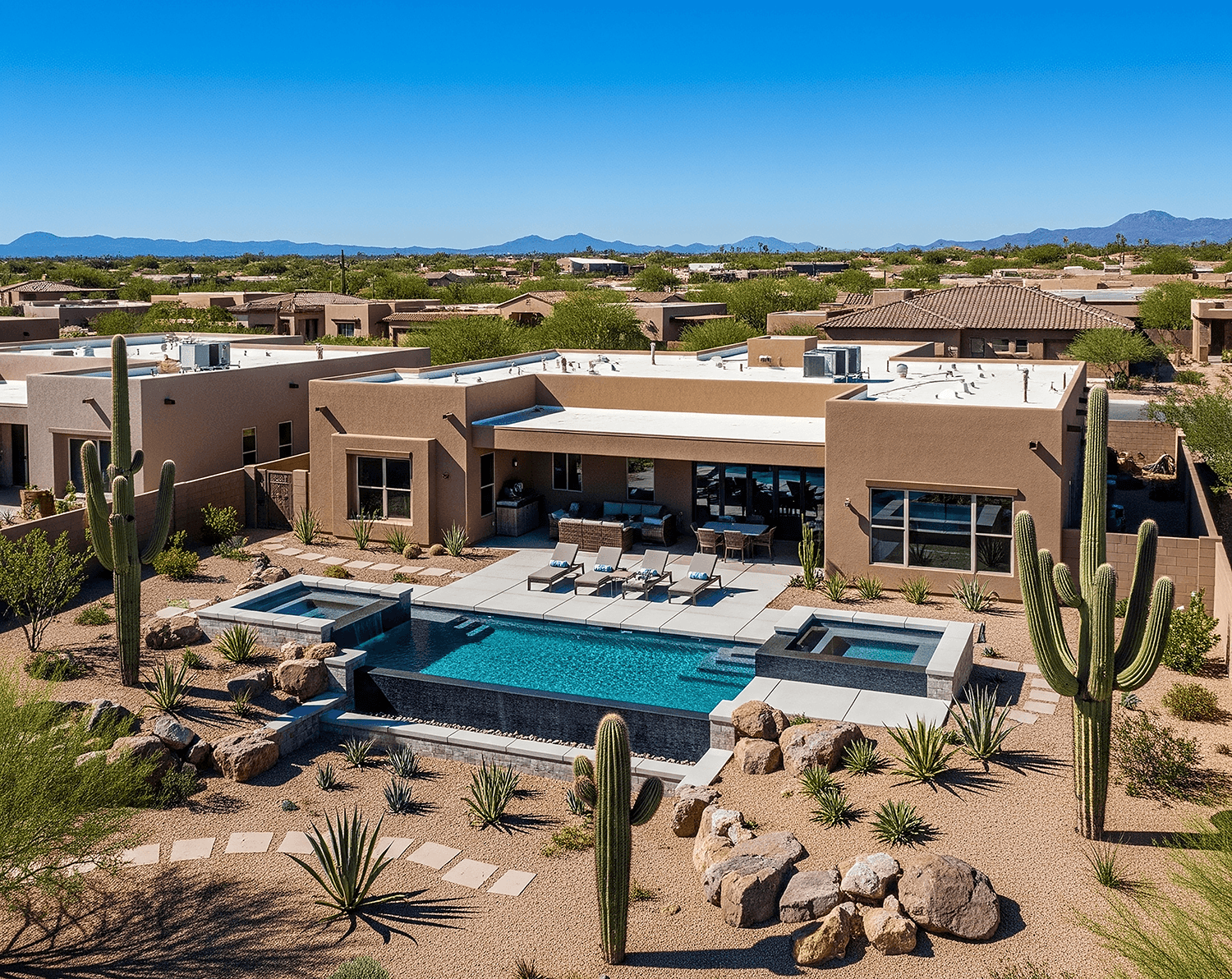 Arizona pool drone photograph