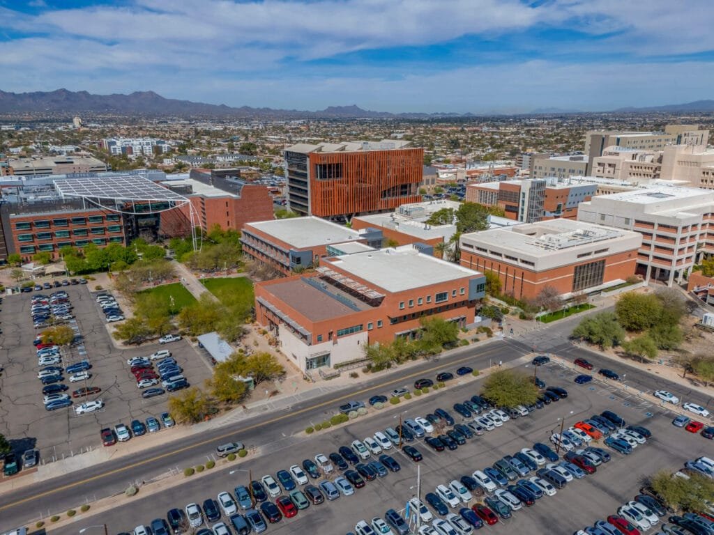 University of Arizona campus drone photograph.