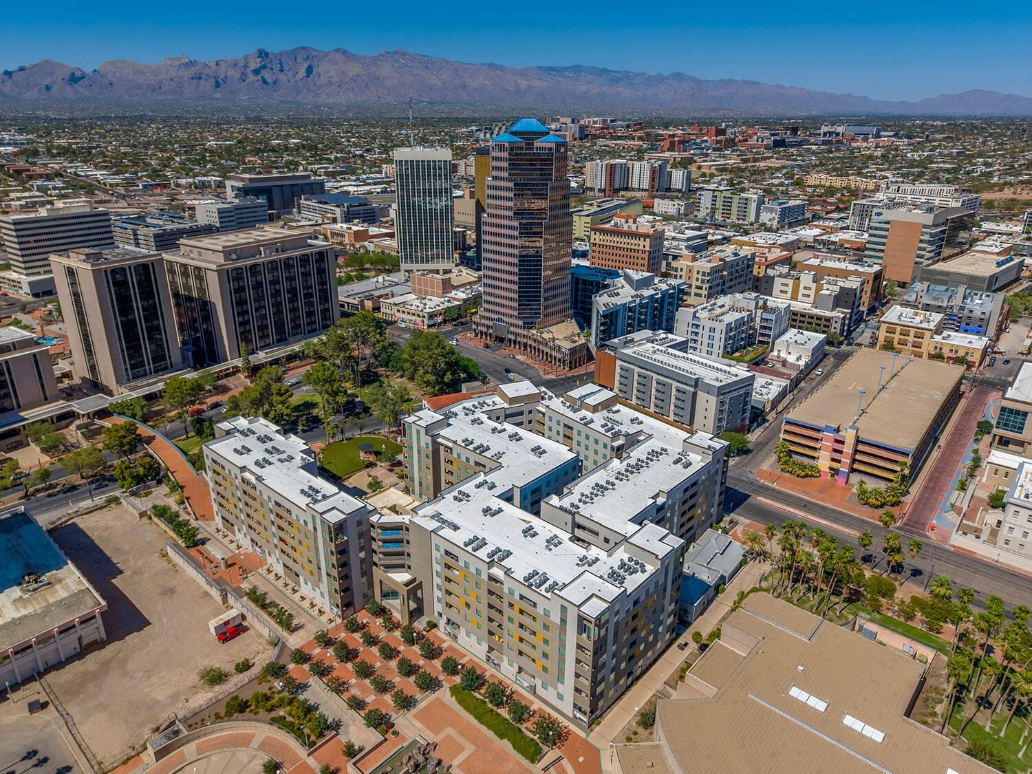 downtown Tucson Arizona drone photograph