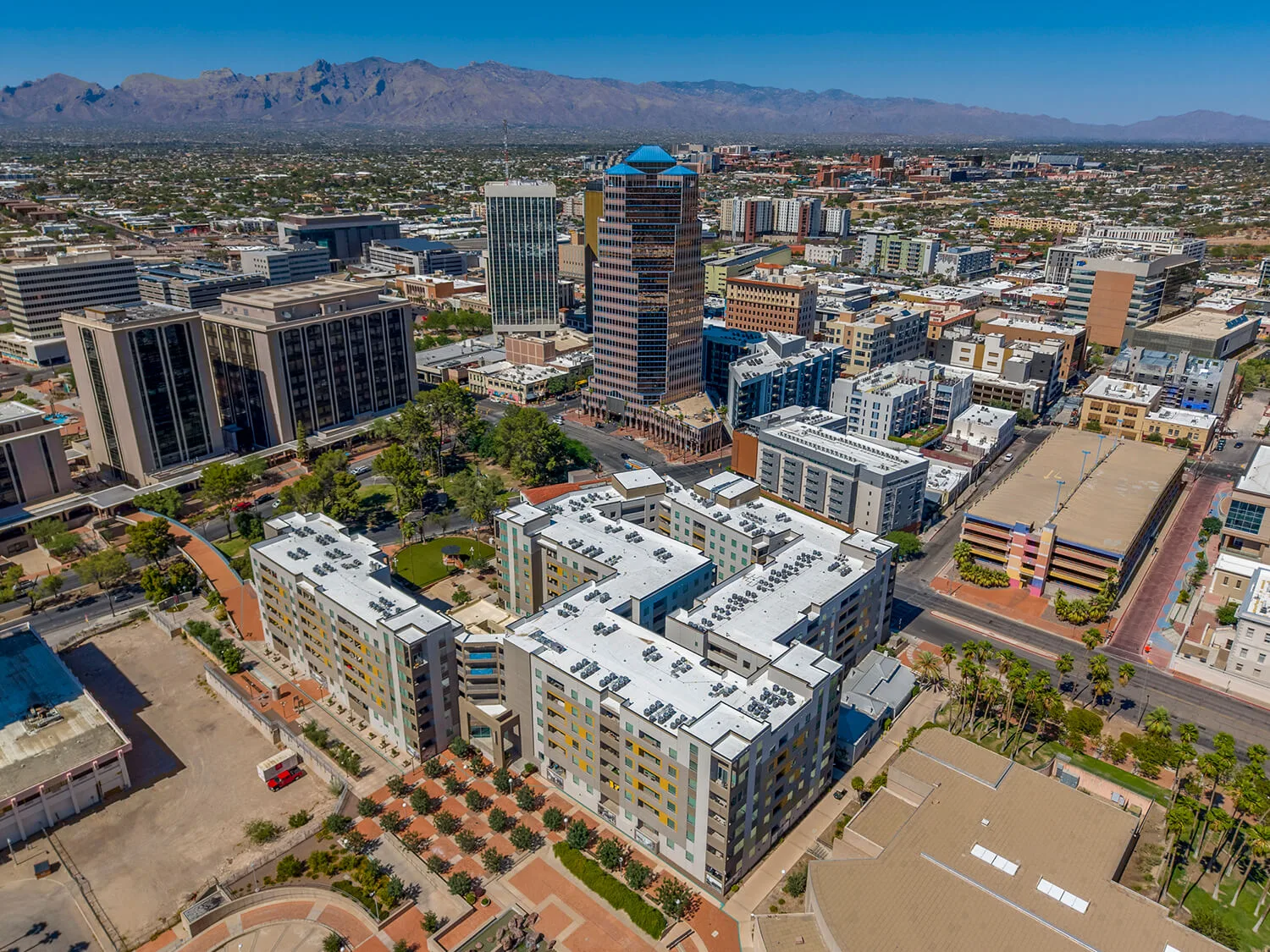 downtown Tucson Arizona drone photograph