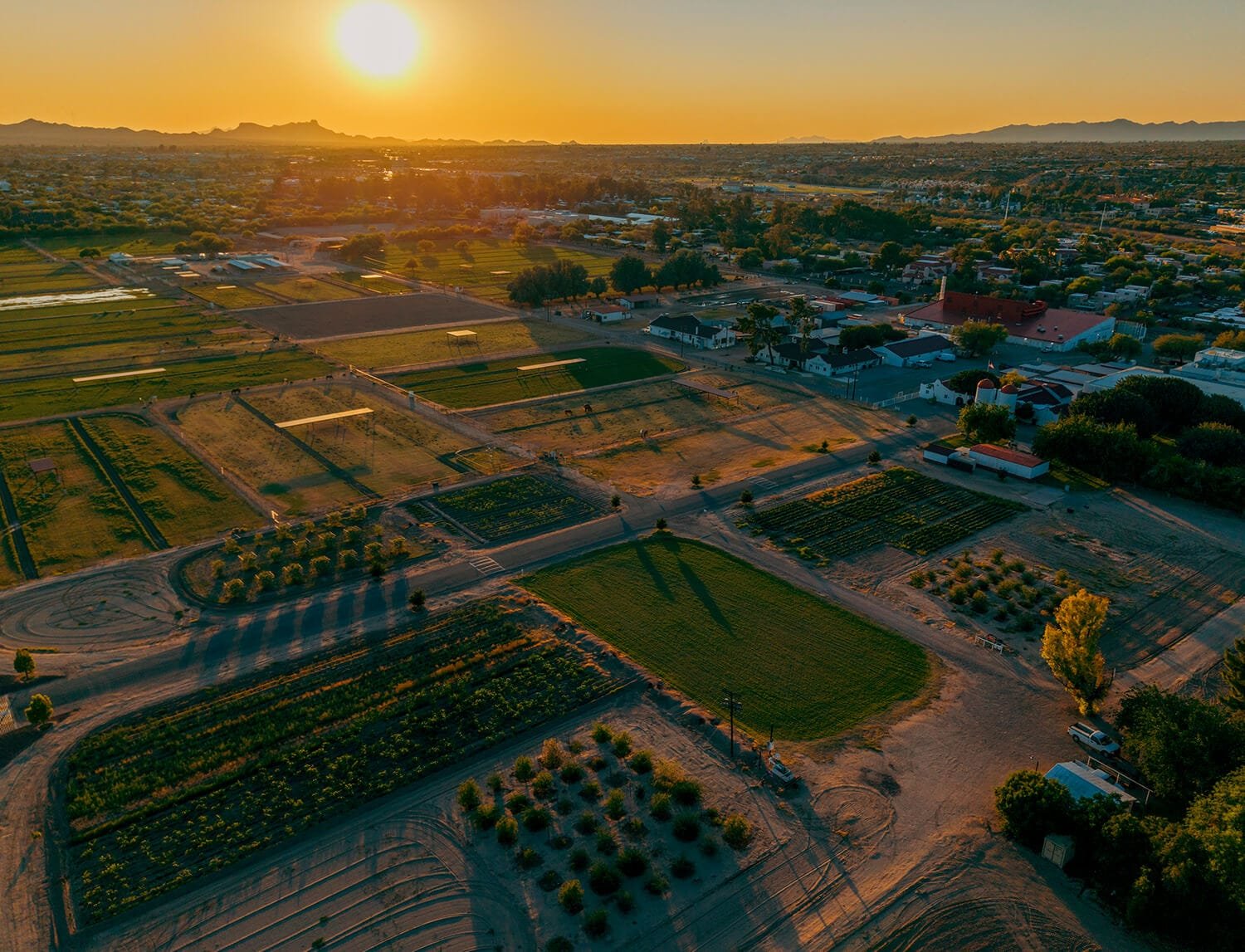 Arizona farm aerial drone photo