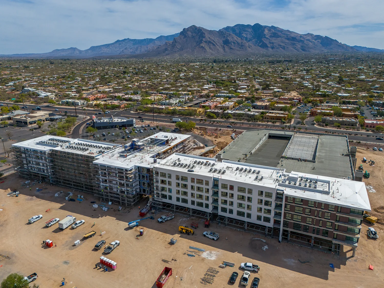 construction site aerial drone photograph