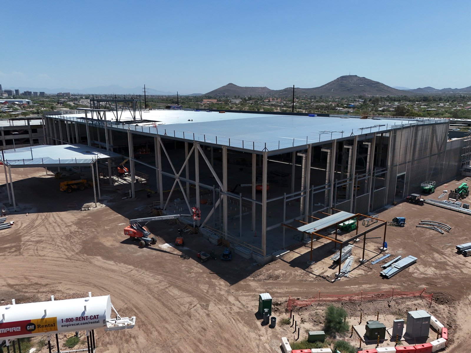 drone photography of Tucson construction site