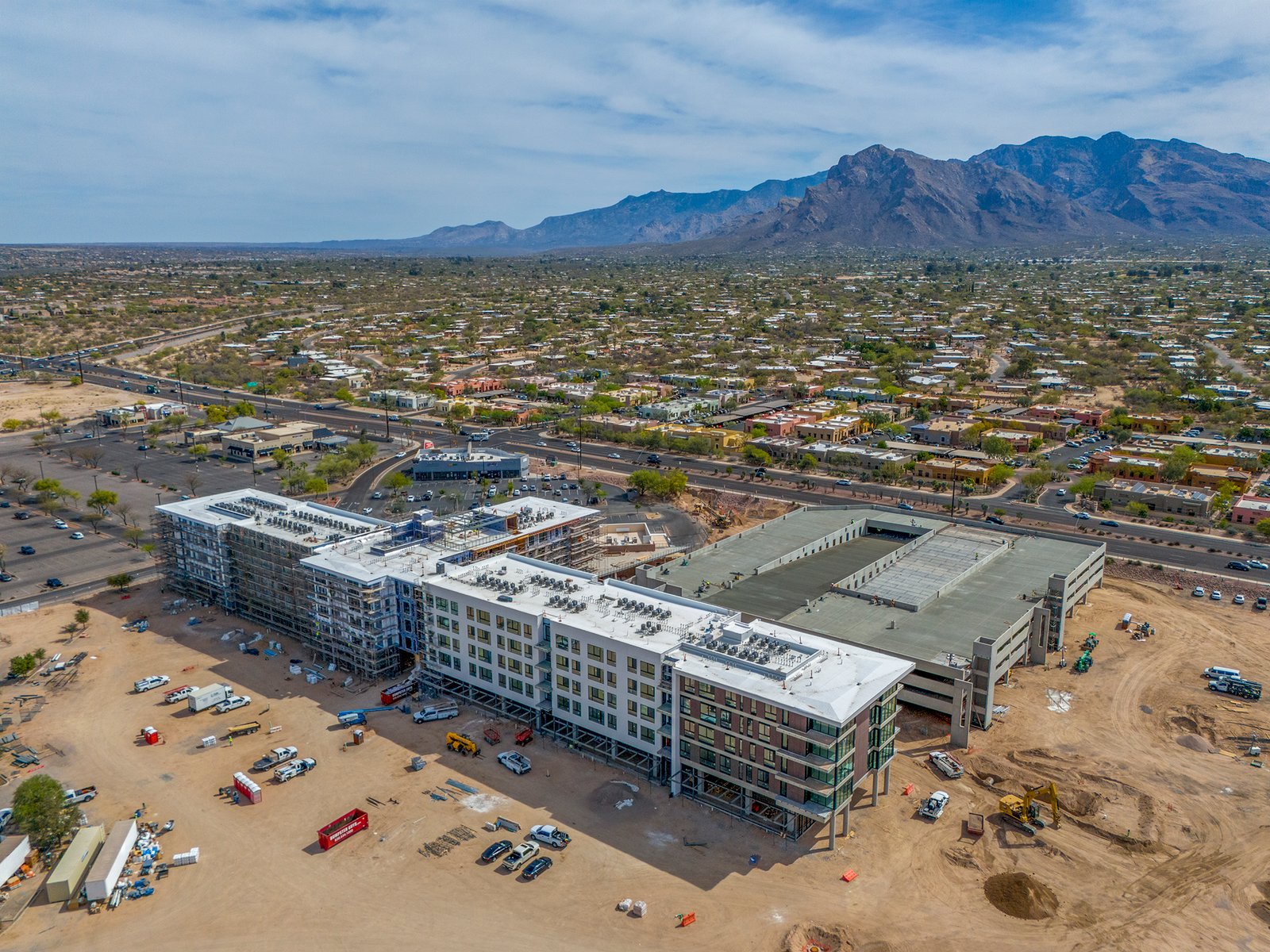 Aerial imaging of Tucson construction Site